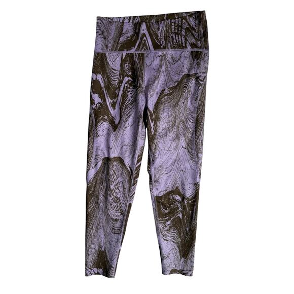 Adidas Stella McCartney Purple Brown Swirl 7/8 Tight Leggings M - Picture 1 of 5